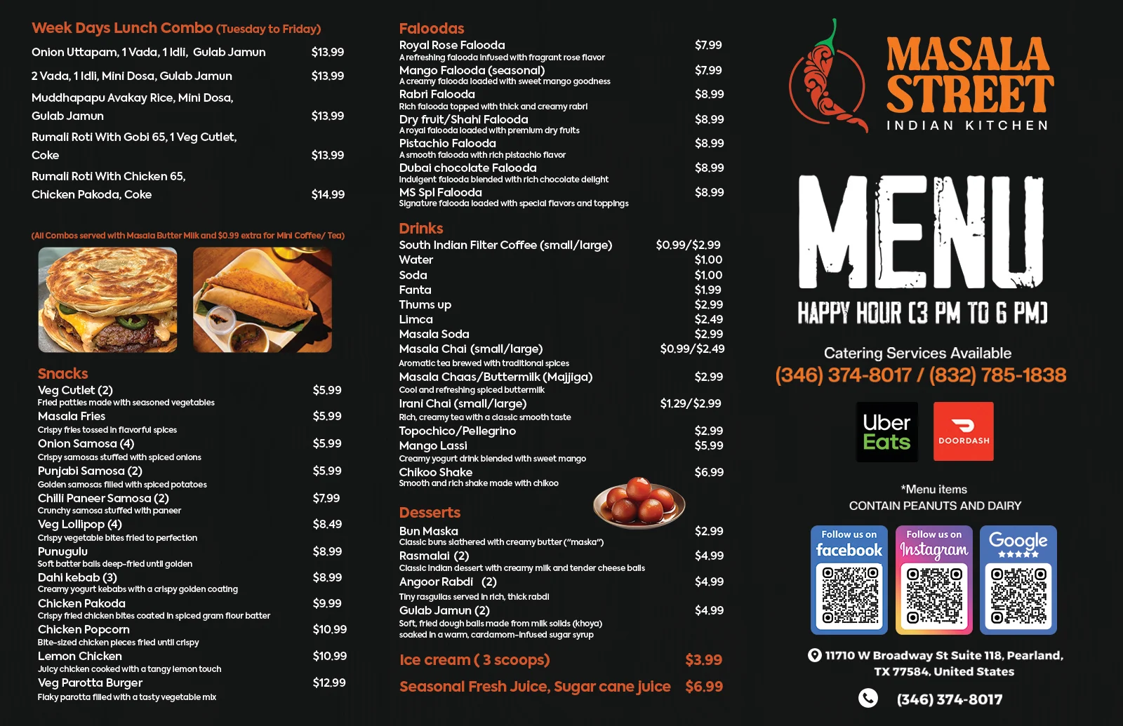 Masala Street Menu 2
